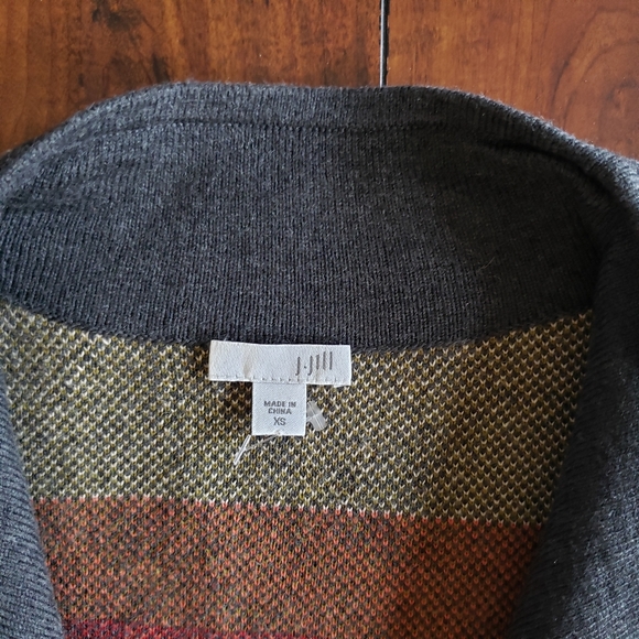 J Jill Madison Womens Cardigan Sweater Duster Knit Floral Boho Wool Alpaca Sz XS - Picture 10 of 12